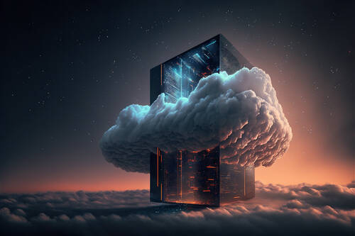 Server cloud data storage concept cloudscape digital online service global network web database backup computer infrastructure technology